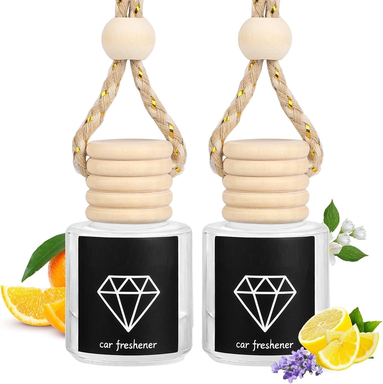 Car Air Freshener Diffuser, Hanging Car Air Freshener Aromatic Odor Eliminator Long Lasting