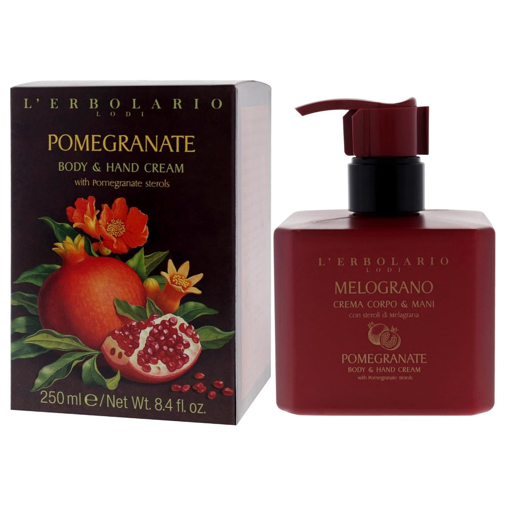 Body and Hand Cream - Natural Moisturizing Hand Lotion for Women and Men - Long-Lasting Citrus and Fruity Scent - Pomegranate - 8.4 Oz