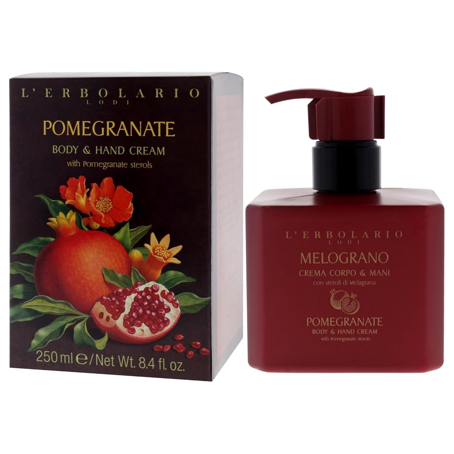 Body and Hand Cream - Natural Moisturizing Hand Lotion for Women and Men - Long-Lasting Citrus and Fruity Scent - Pomegranate - 8.4 Oz