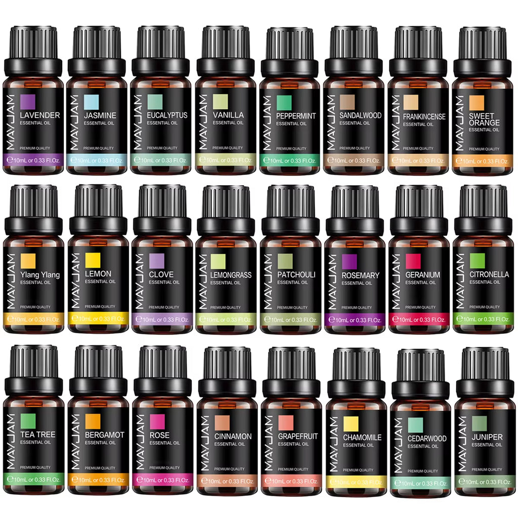 10ML Essential Oil Lavender Jasmine Eucalyptus Vanilla Sandalwood Bergamot Rosemary Citronella Cinnamon Fragrance Oil