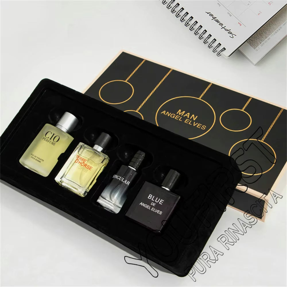Luxury Brand Perfume Men Cologne Man Parfums Homme 120Ml Hombre Perfumes Masculinos Gift Box 4Pcs Set Plant Floral Scent Spray