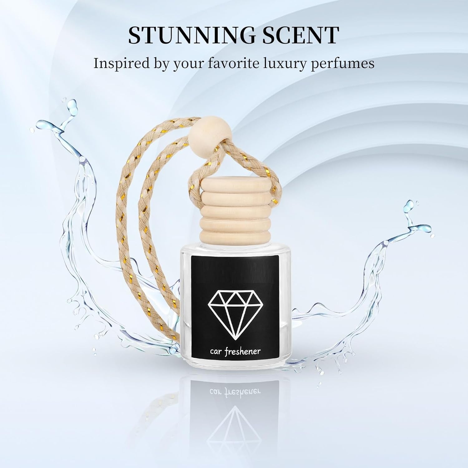 Car Air Freshener Diffuser, Hanging Car Air Freshener Aromatic Odor Eliminator Long Lasting