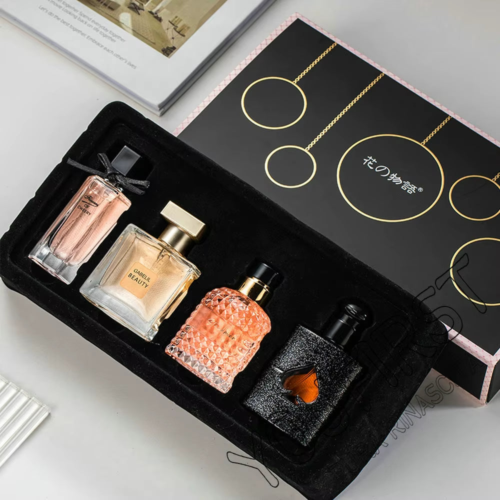 Brand Women Perfume Gift Box 4PCS Set 105Ml Floral Scent Spray Pheromone Perfumes Feminino Lasting Fragrance Parfum Pour Femme