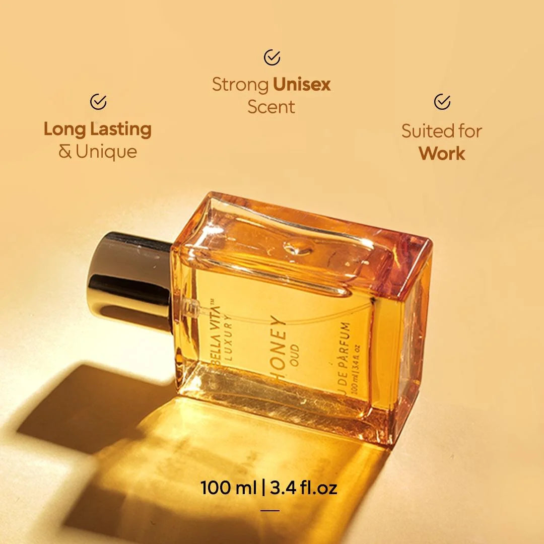 HONEY OUD Eau De Parfum Unisex Perfume 100 Ml for Men & Women with Floral-Fruity Flavour & Fresh Scent EDP Fragrance