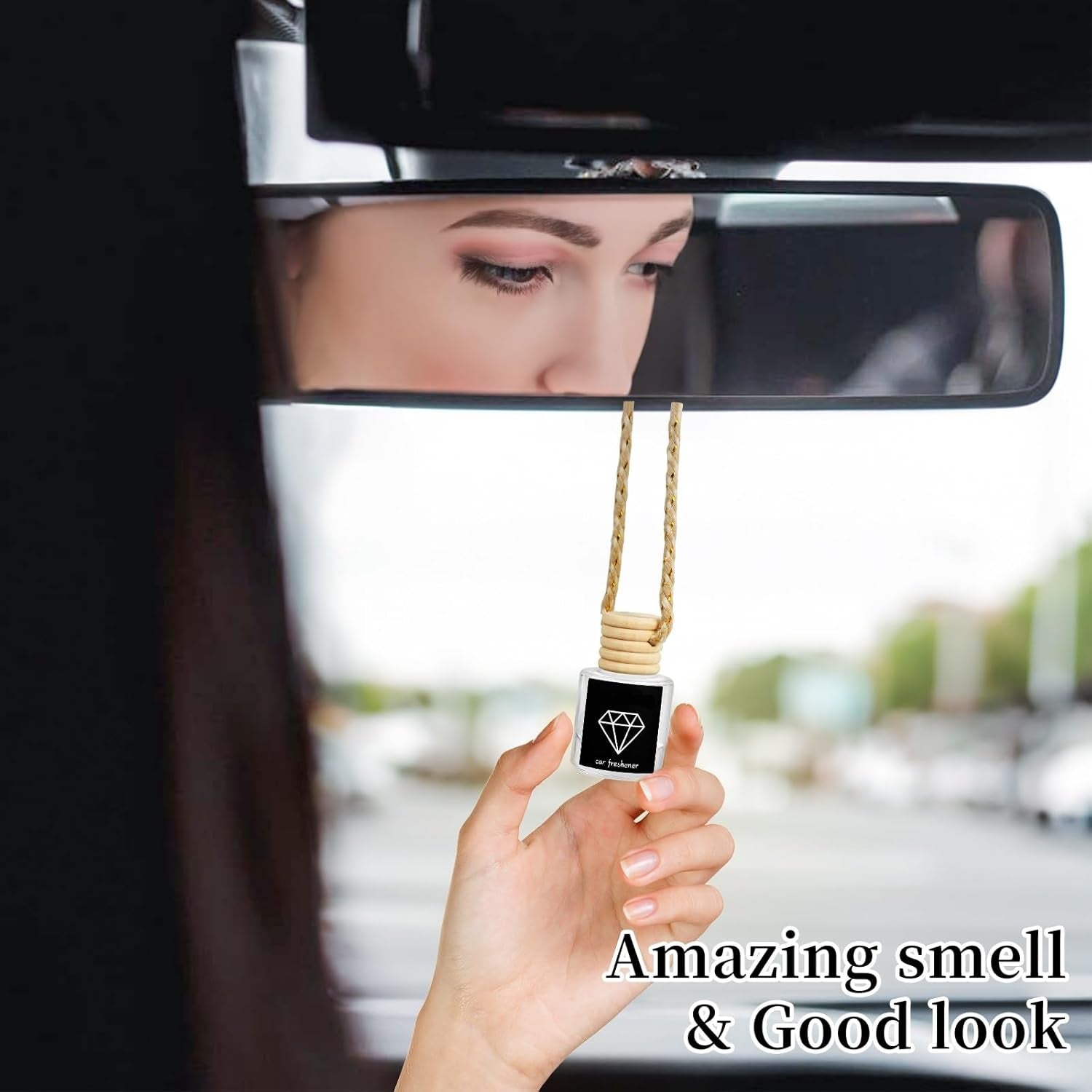 Car Air Freshener Diffuser, Hanging Car Air Freshener Aromatic Odor Eliminator Long Lasting
