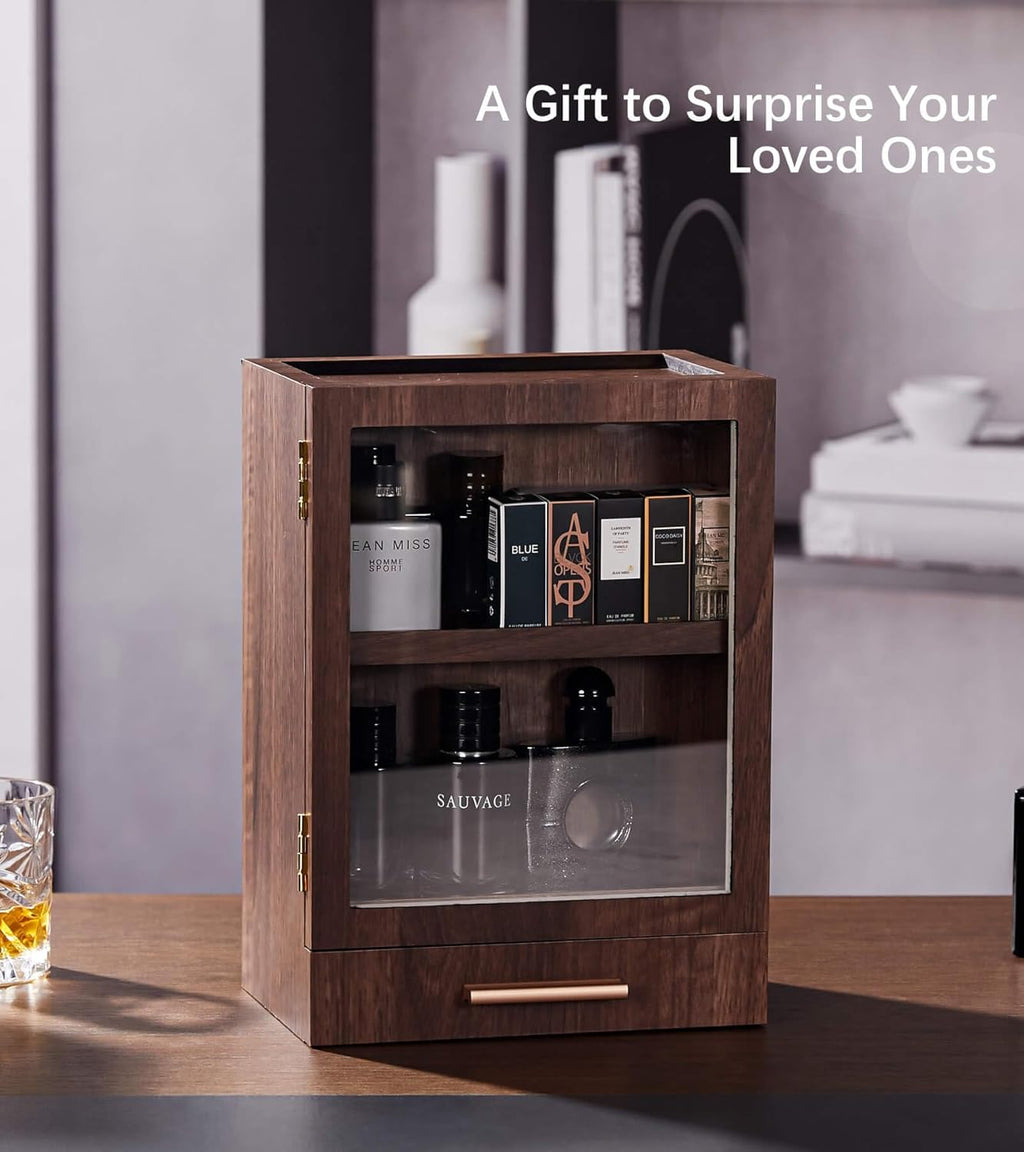 Cologne Storage Organizer with Drawer - Men'S Cologne Holder - Stylish Display B