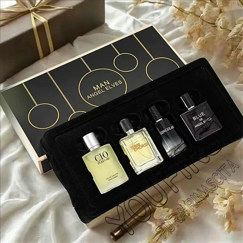 Luxury Brand Perfume Men Cologne Man Parfums Homme 120Ml Hombre Perfumes Masculinos Gift Box 4Pcs Set Plant Floral Scent Spray