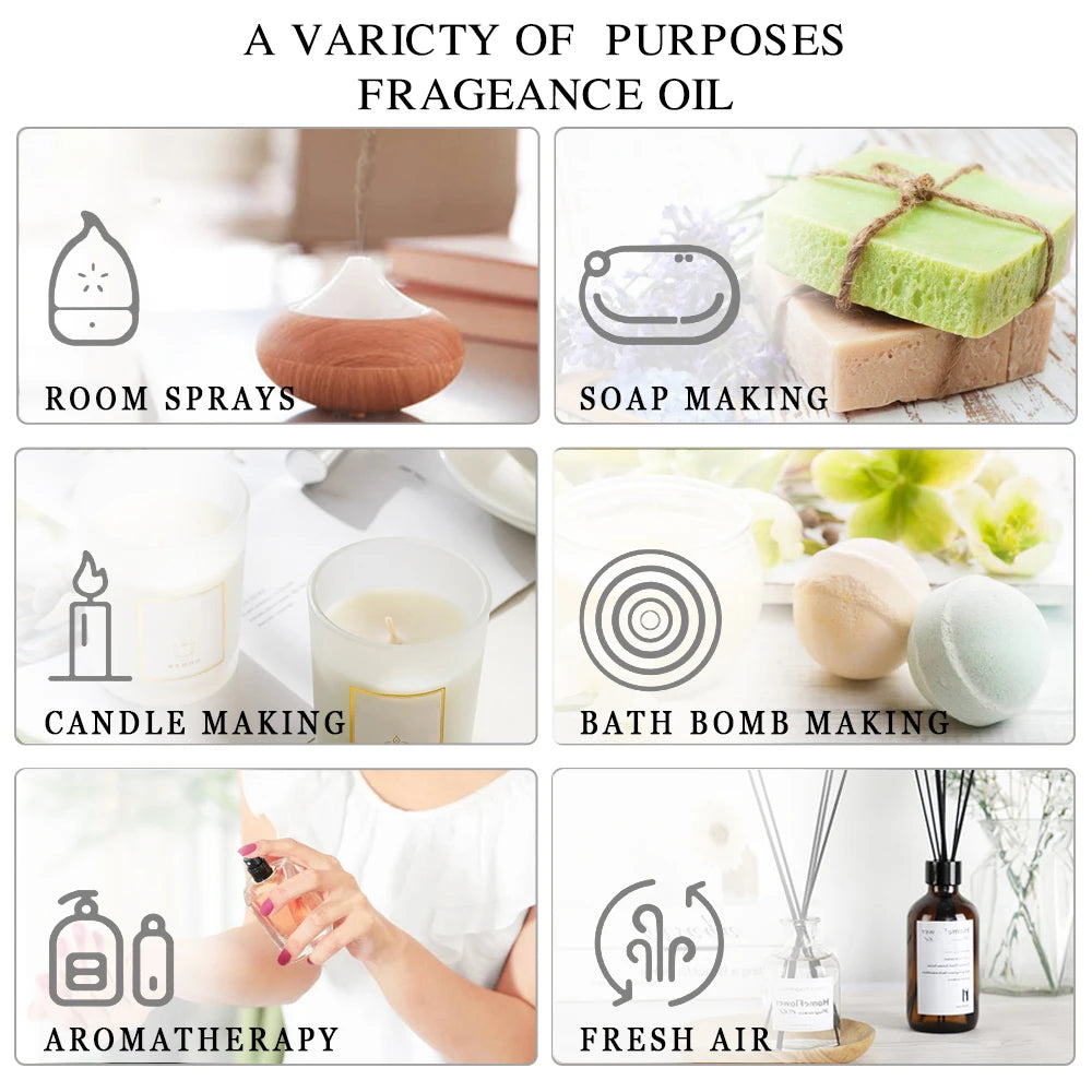 Coconut Vanilla White Musk Sea Breeze Coffee Baby Powder Fresh Linen Top Selling Fragrance Oil 10Ml with Dropper