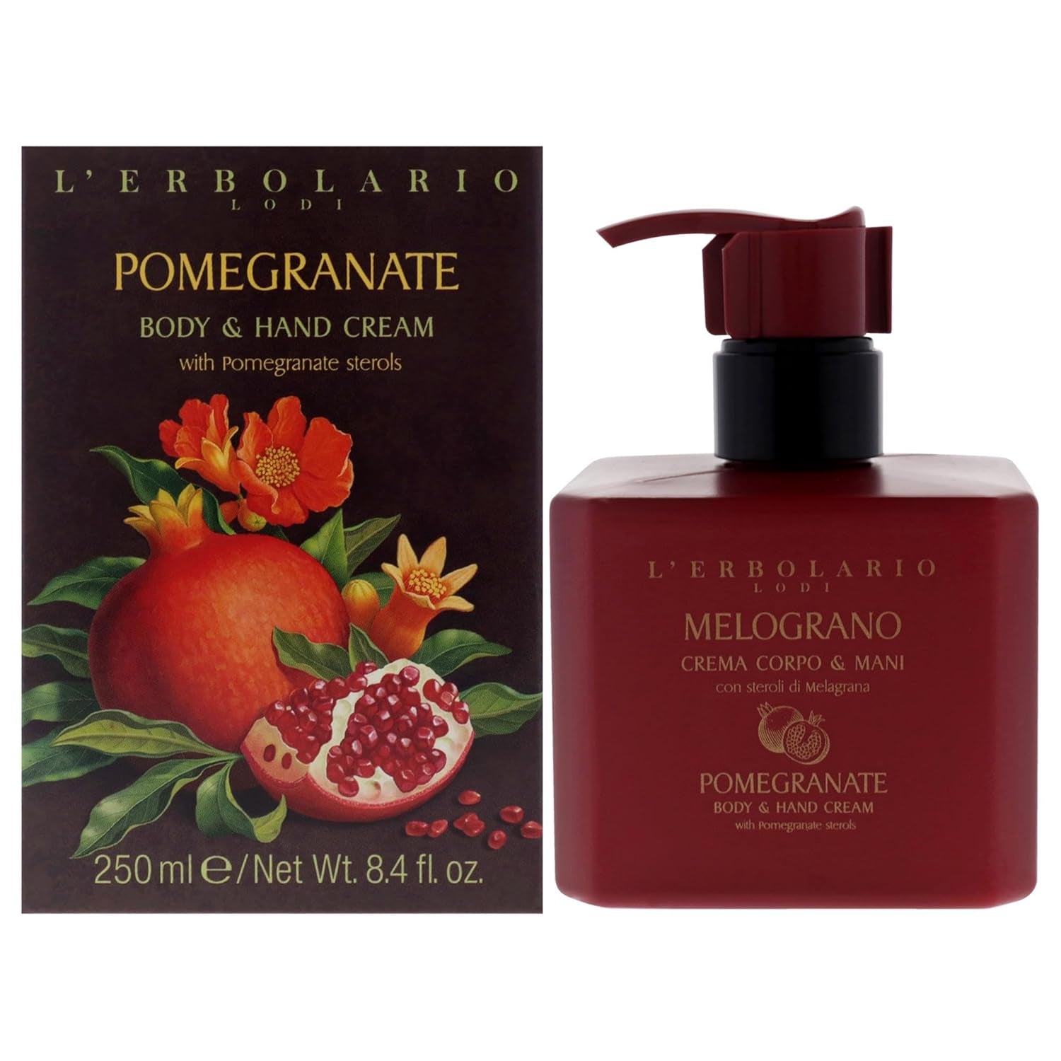 Body and Hand Cream - Natural Moisturizing Hand Lotion for Women and Men - Long-Lasting Citrus and Fruity Scent - Pomegranate - 8.4 Oz