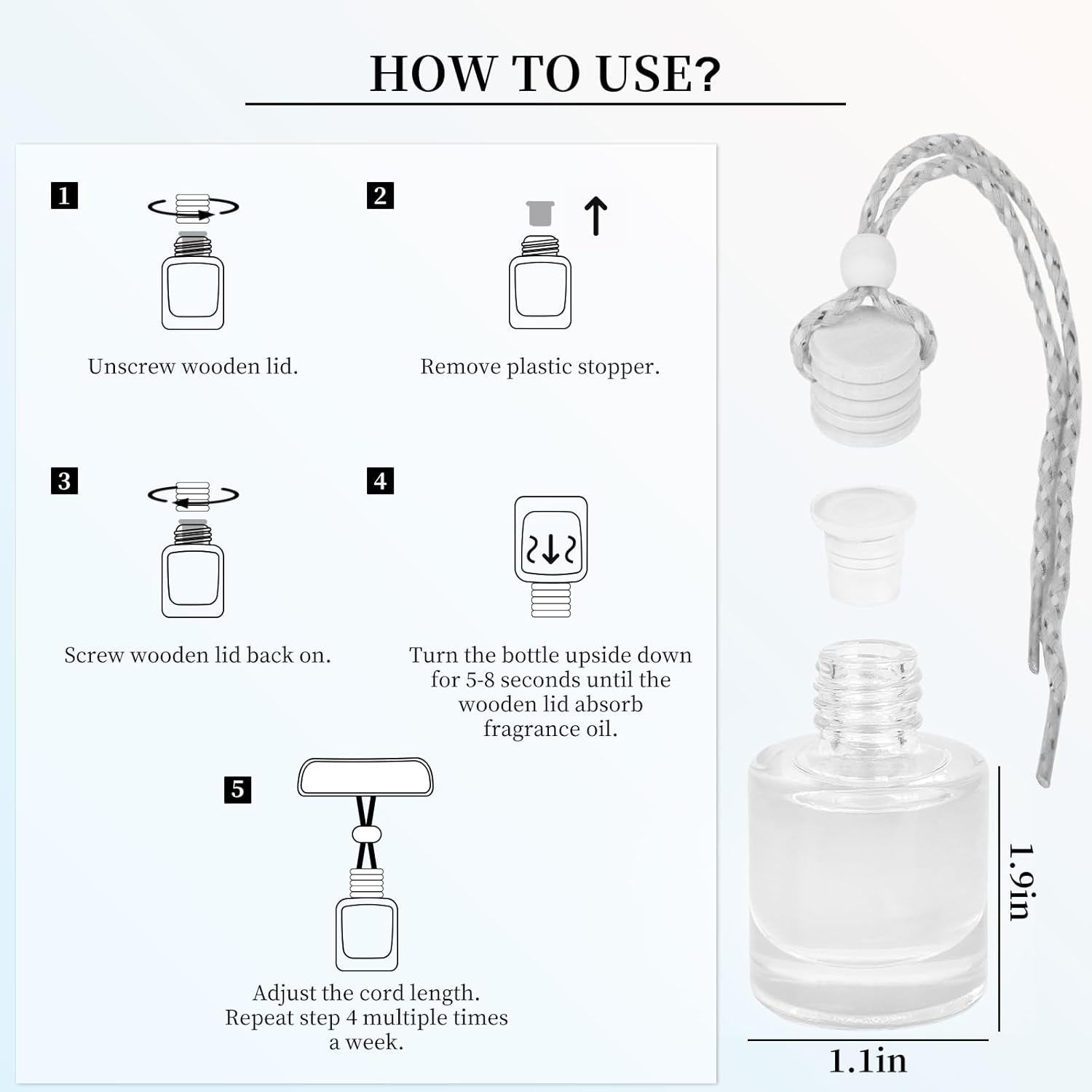 Car Air Freshener Diffuser, Hanging Car Air Freshener Aromatic Odor Eliminator Long Lasting