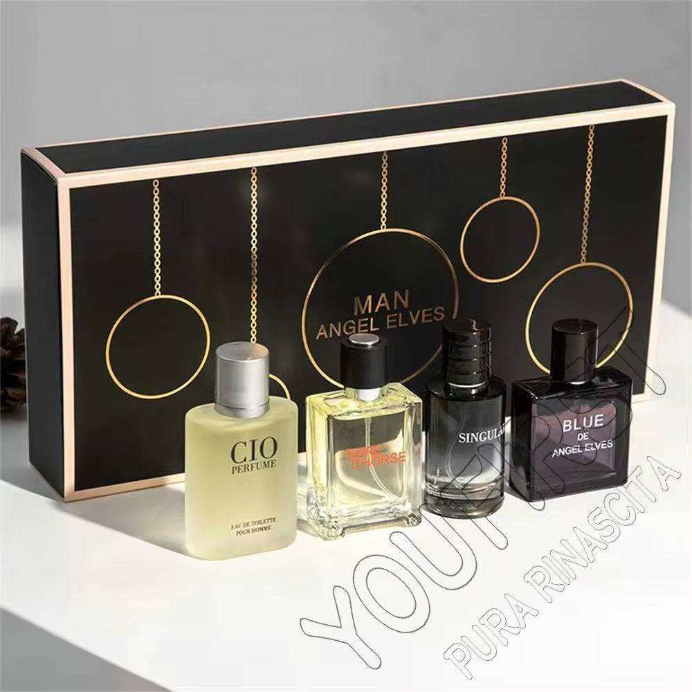 Luxury Brand Perfume Men Cologne Man Parfums Homme 120Ml Hombre Perfumes Masculinos Gift Box 4Pcs Set Plant Floral Scent Spray
