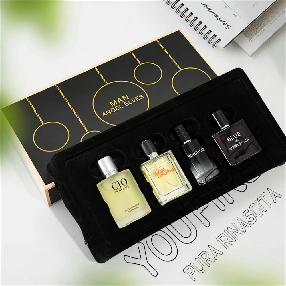 Luxury Brand Perfume Men Cologne Man Parfums Homme 120Ml Hombre Perfumes Masculinos Gift Box 4Pcs Set Plant Floral Scent Spray