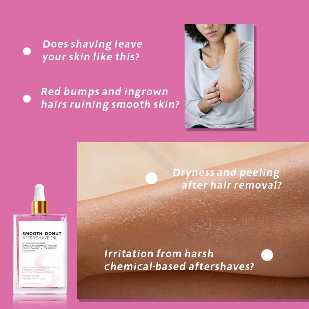UP! Strawberry Vanilla after Shave Oil Women for Smooth Skin, Soft Serve after Shave Oil, Truly after Shave Oil Strawberry