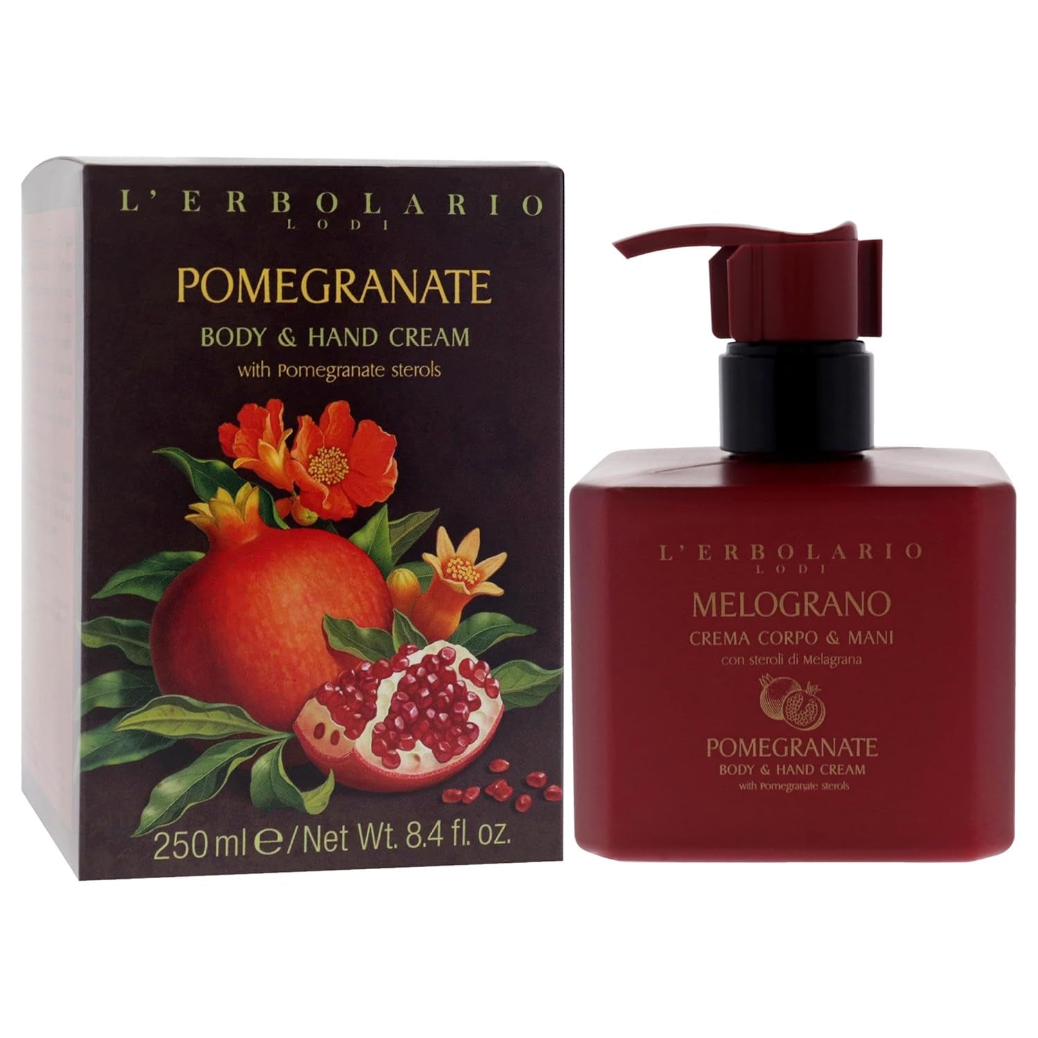 Body and Hand Cream - Natural Moisturizing Hand Lotion for Women and Men - Long-Lasting Citrus and Fruity Scent - Pomegranate - 8.4 Oz