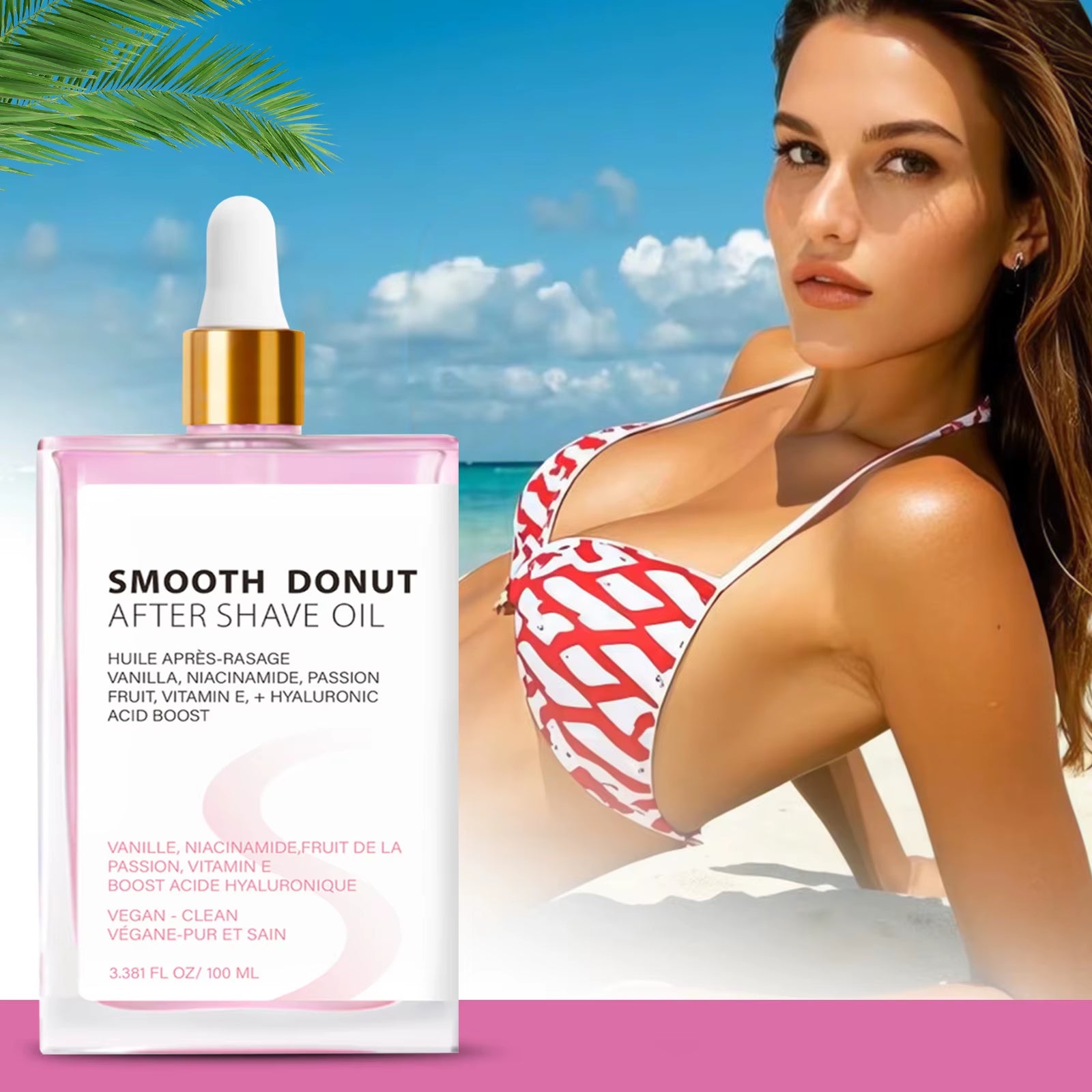 UP! Strawberry Vanilla after Shave Oil Women for Smooth Skin, Soft Serve after Shave Oil, Truly after Shave Oil Strawberry