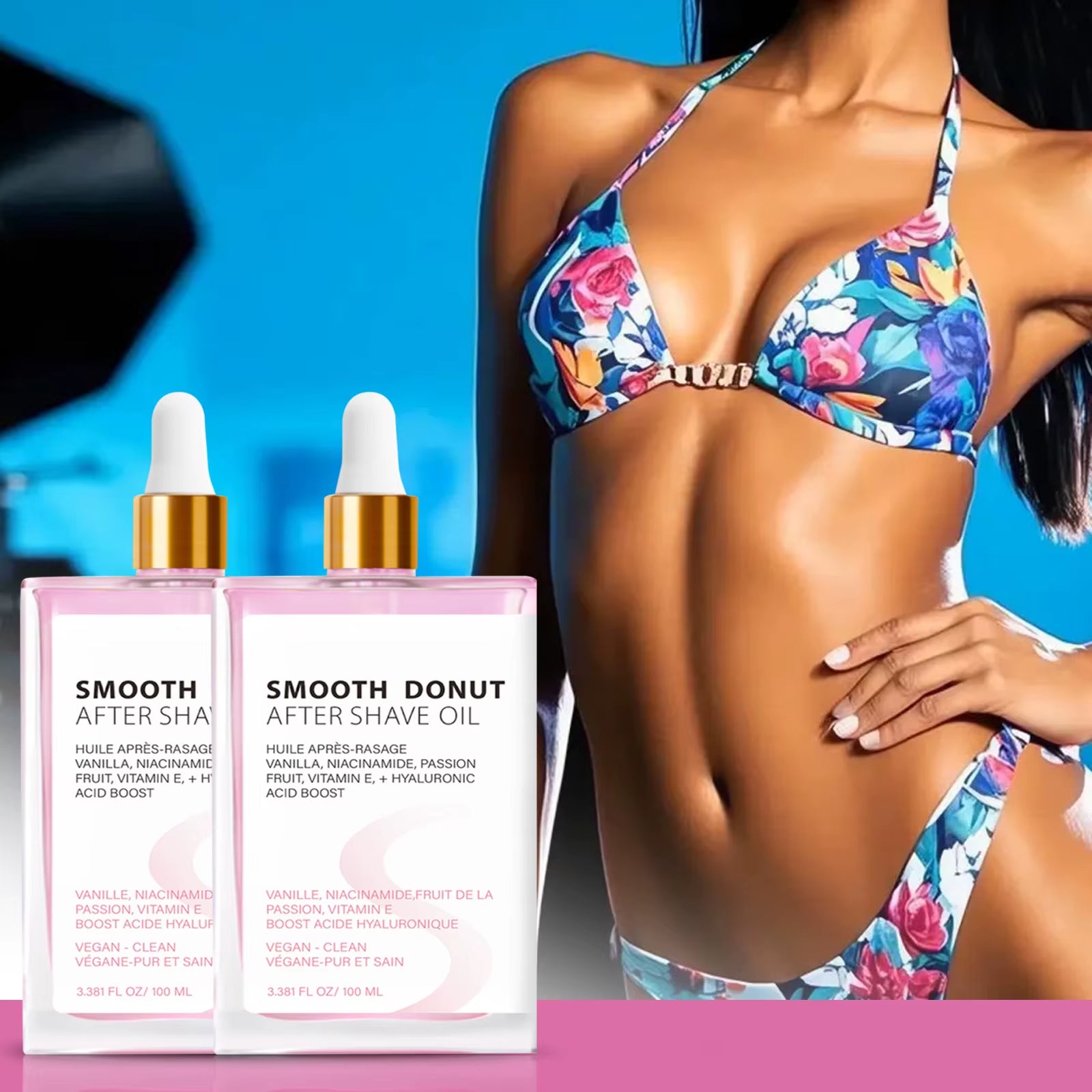 UP! Strawberry Vanilla after Shave Oil Women for Smooth Skin, Soft Serve after Shave Oil, Truly after Shave Oil Strawberry